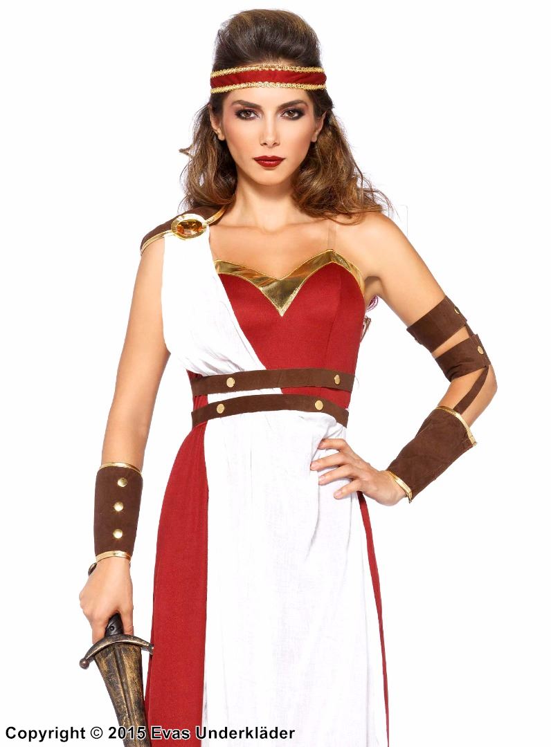 Spartansk krigargudinna, maskeraddräkt i 3 delar
